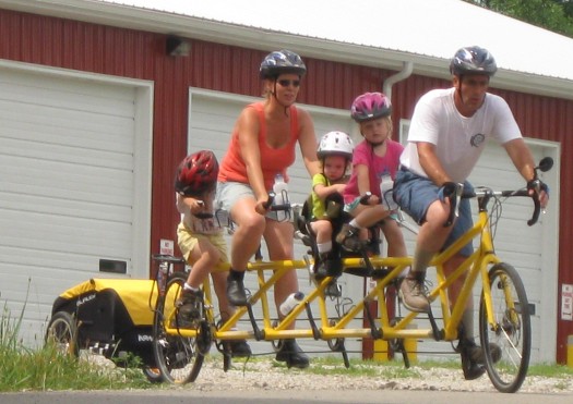 All Five on the Quint Bicycle